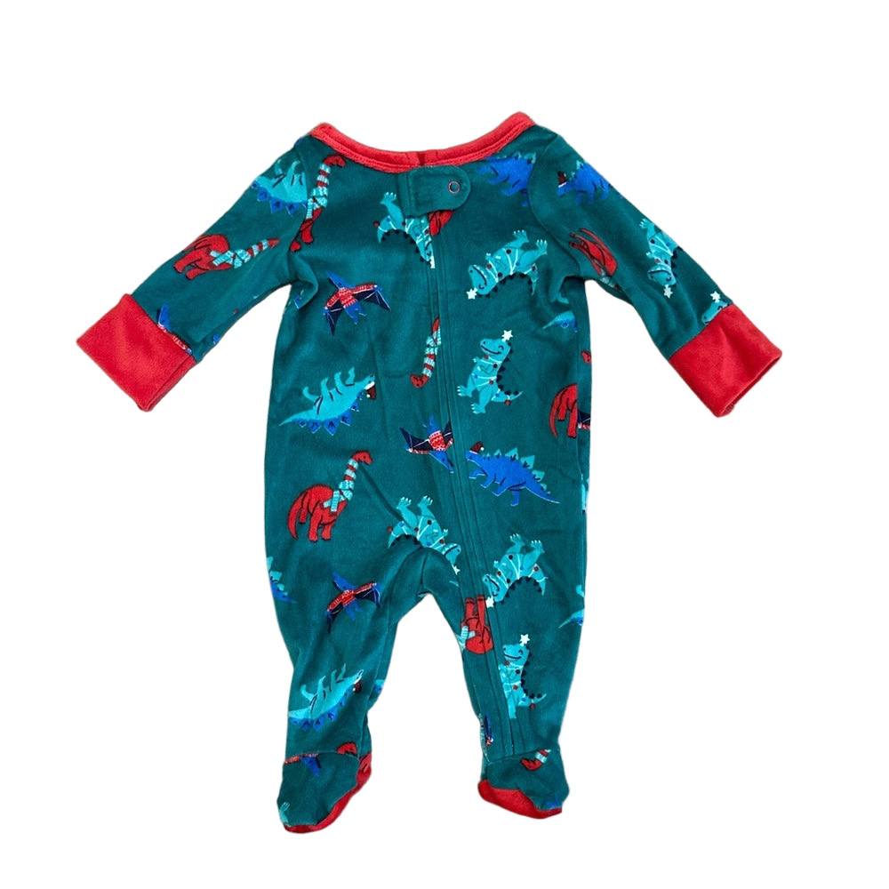 NWT Cat & Jack Christmas Dinosaur Pajamas Size NB